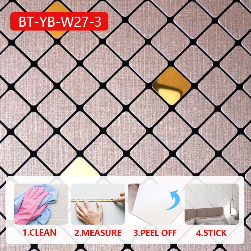 современный дизайн ixpe самоклеющееся настенное покрытие Водонепроницаемая мозаика настенная наклейк
