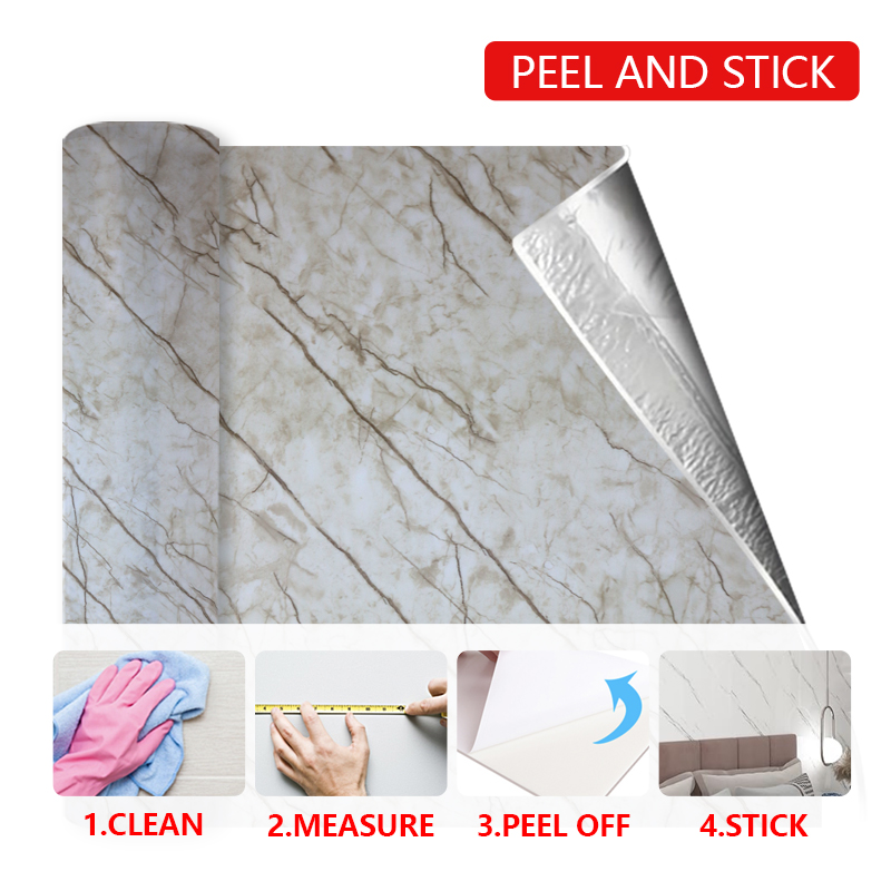 Легкая чистая поверхность самоклеющаяся настенная бумага мраморный лист стикер для гостиной и спальни