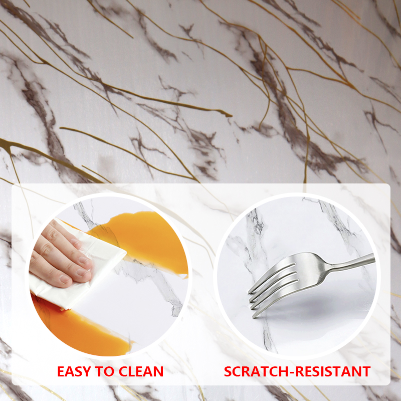 Легкая чистая поверхность самоклеющаяся настенная бумага мраморный лист стикер для гостиной и спальни