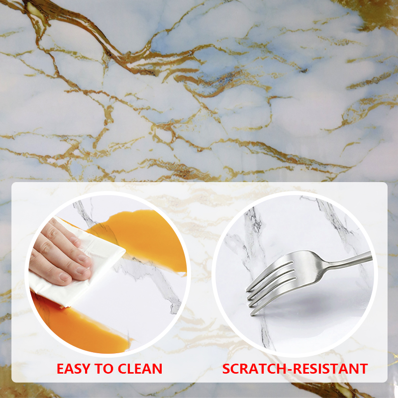 Легкая чистая поверхность самоклеющаяся настенная бумага мраморный лист стикер для гостиной и спальни