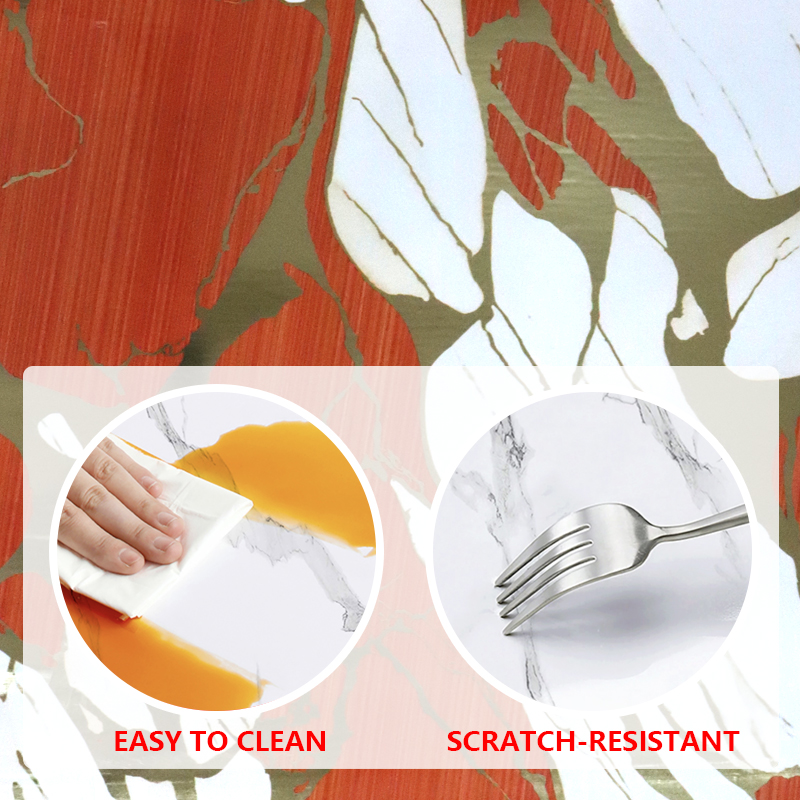 Легкая DIY Установка Испанский стиль Papel Tapiz Мраморная настенная наклейка с металлическими акцентами