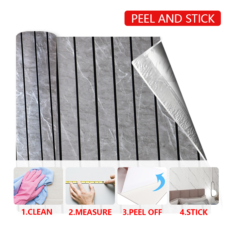 оптовая 3d самоклейка деревянный образец наклейки масло доказательство флейтовая стена наклейки для кухни гостиная