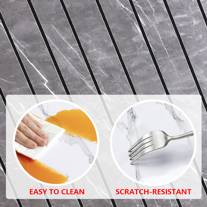 оптовая 3d самоклейка деревянный образец наклейки масло доказательство флейтовая стена наклейки для кухни гостиная