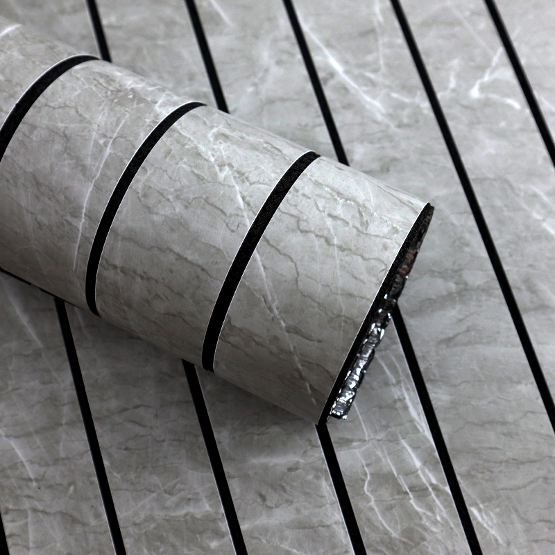 оптовая 3d самоклейка деревянный образец наклейки масло доказательство флейтовая стена наклейки для кухни гостиная