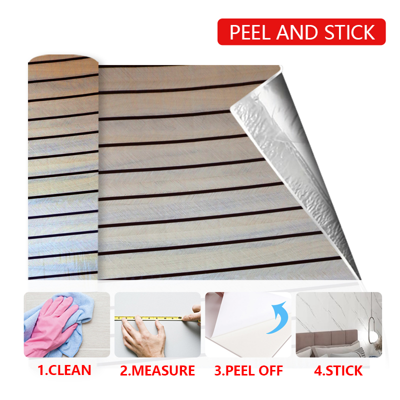 горячая продажа самоклеющаяся решетка стена наклейка анти царапины декоративный ПВХ IXPE деревянный текстуры стена наклейка