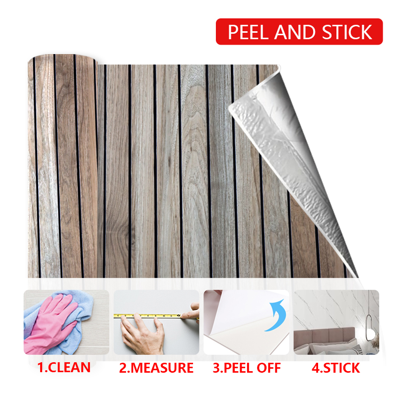 мода деревянное зерно самоклеющаяся ixpe флейтовая настенная панель наклейка 3d решетка настенная наклейка для украшения стены