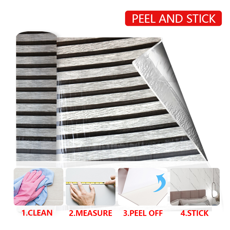 горячая продажа самоклеющаяся решетка стена наклейка анти царапины декоративный ПВХ IXPE деревянный текстуры стена наклейка