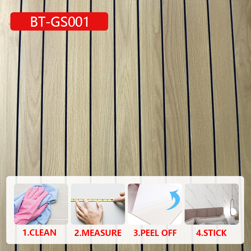 горячая продажа самоклеющаяся решетка стена наклейка анти царапины декоративный ПВХ IXPE деревянный 