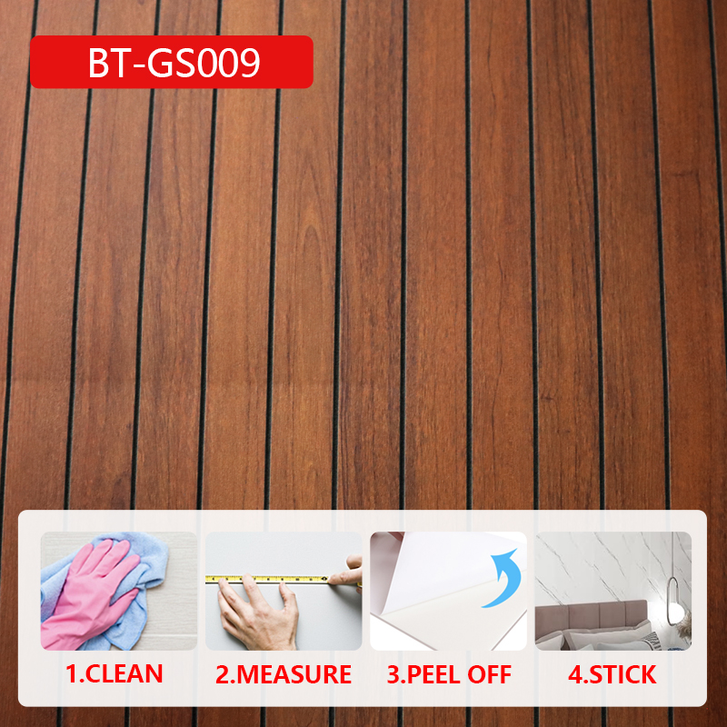 современный дизайн гостиная телевизор фон флейтовая настенная наклейка 3d деревянное зерно IXPE ПВХ 