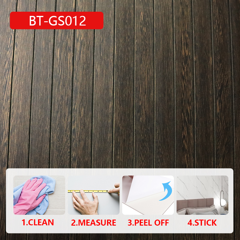 современный дизайн гостиная телевизор фон флейтовая настенная наклейка 3d деревянное зерно IXPE ПВХ 