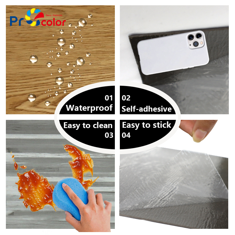 фабричная цена индивидуальный дизайн Анти-царапины самоклеющиеся деревянные зерна LVT ПВХ виниловые полы для гостиной