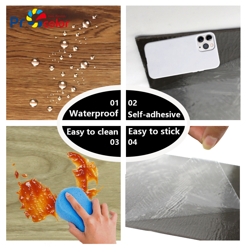 фабричная цена индивидуальный дизайн Анти-царапины самоклеющиеся деревянные зерна LVT ПВХ виниловые полы для гостиной