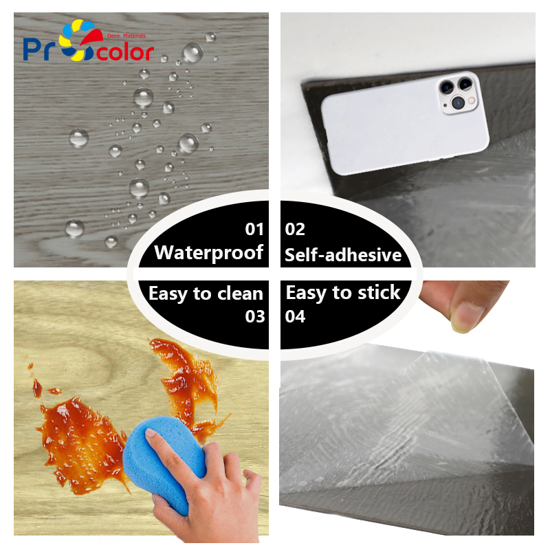 новейший дизайн внутренний водонепроницаемый пол из ПВХ моды деревянные зерна самоклейные полы LVT для коммерческого использования