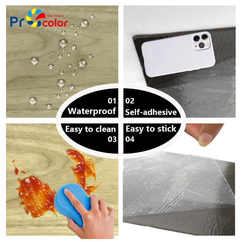 новейший дизайн внутренний водонепроницаемый пол из ПВХ моды деревянные зерна самоклейные полы LVT для коммерческого использования