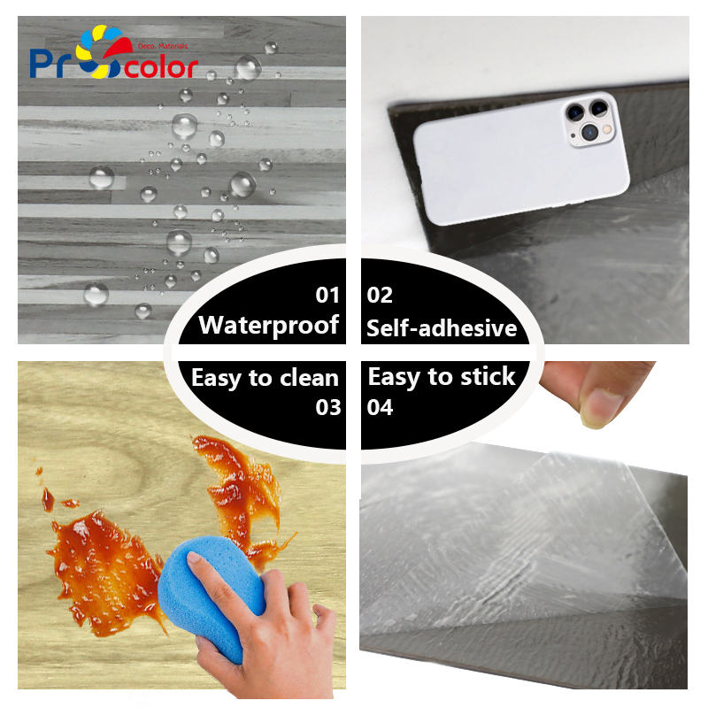 фабричная цена индивидуальный дизайн Анти-царапины самоклеющиеся деревянные зерна LVT ПВХ виниловые полы для гостиной