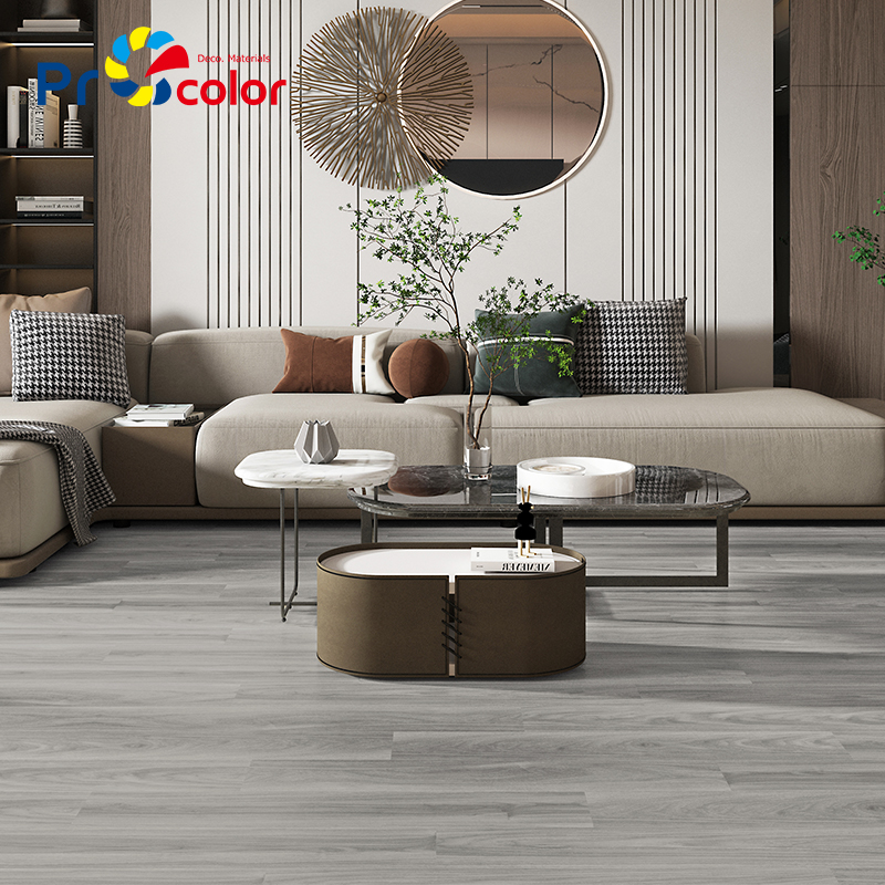 роскошный дом отель ПВХ деревянные зерна полы Custom Design Легкая установка самоклеющегося винилового пола